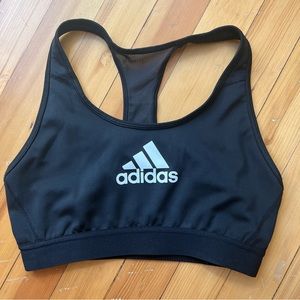Black Adidas racerback sports bra mesh back